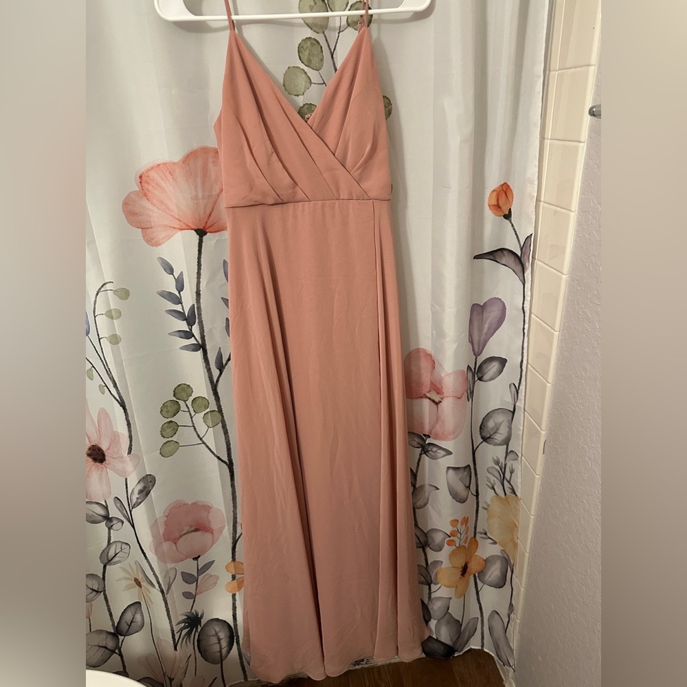 Birdy Grey Sleeveless V-Neck Bridesmaid Maxi Dress in Rose Blush Spring/Summer